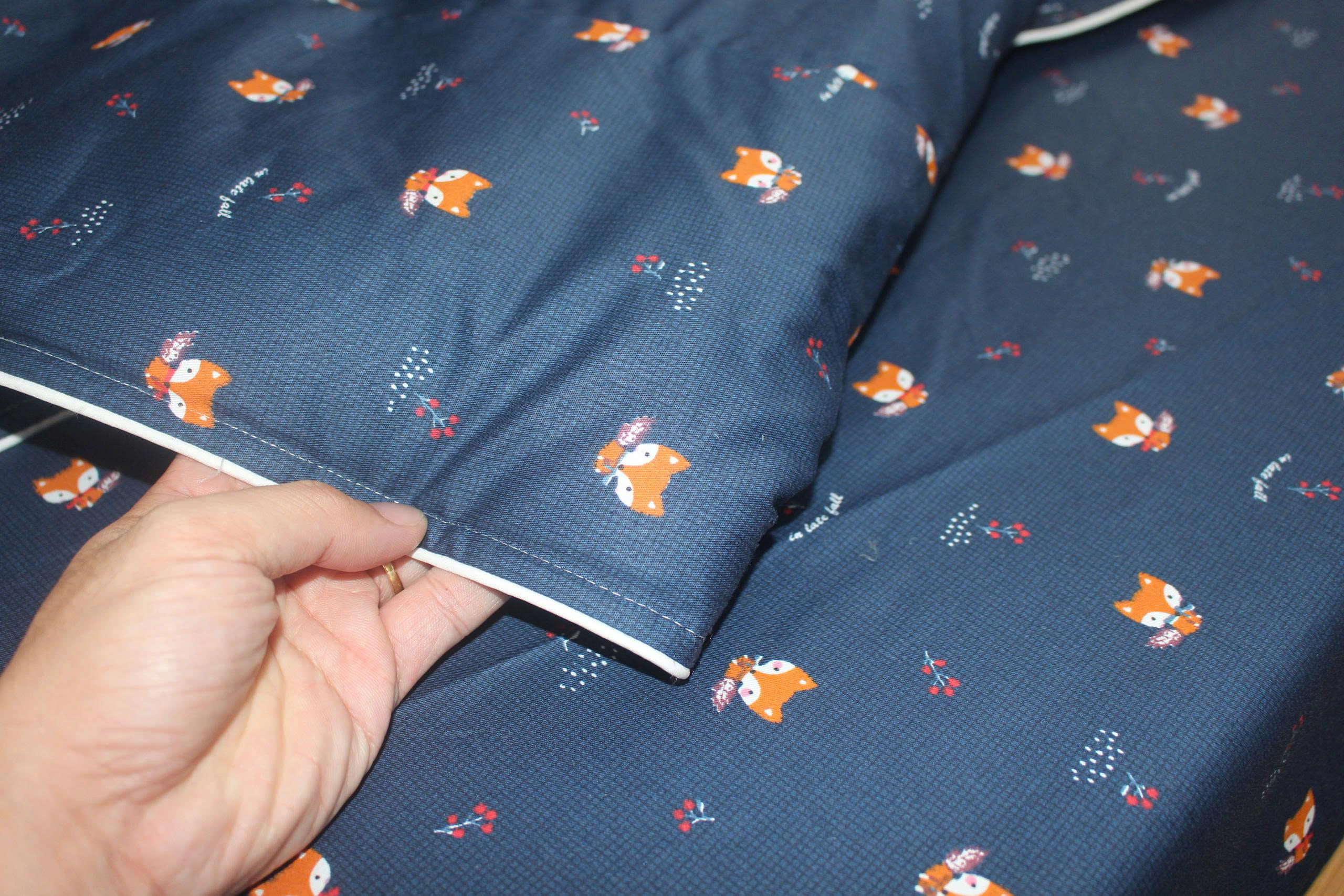Bộ drap gối KHA LY - 100% cotton thiên nhiên Cáo Xanh