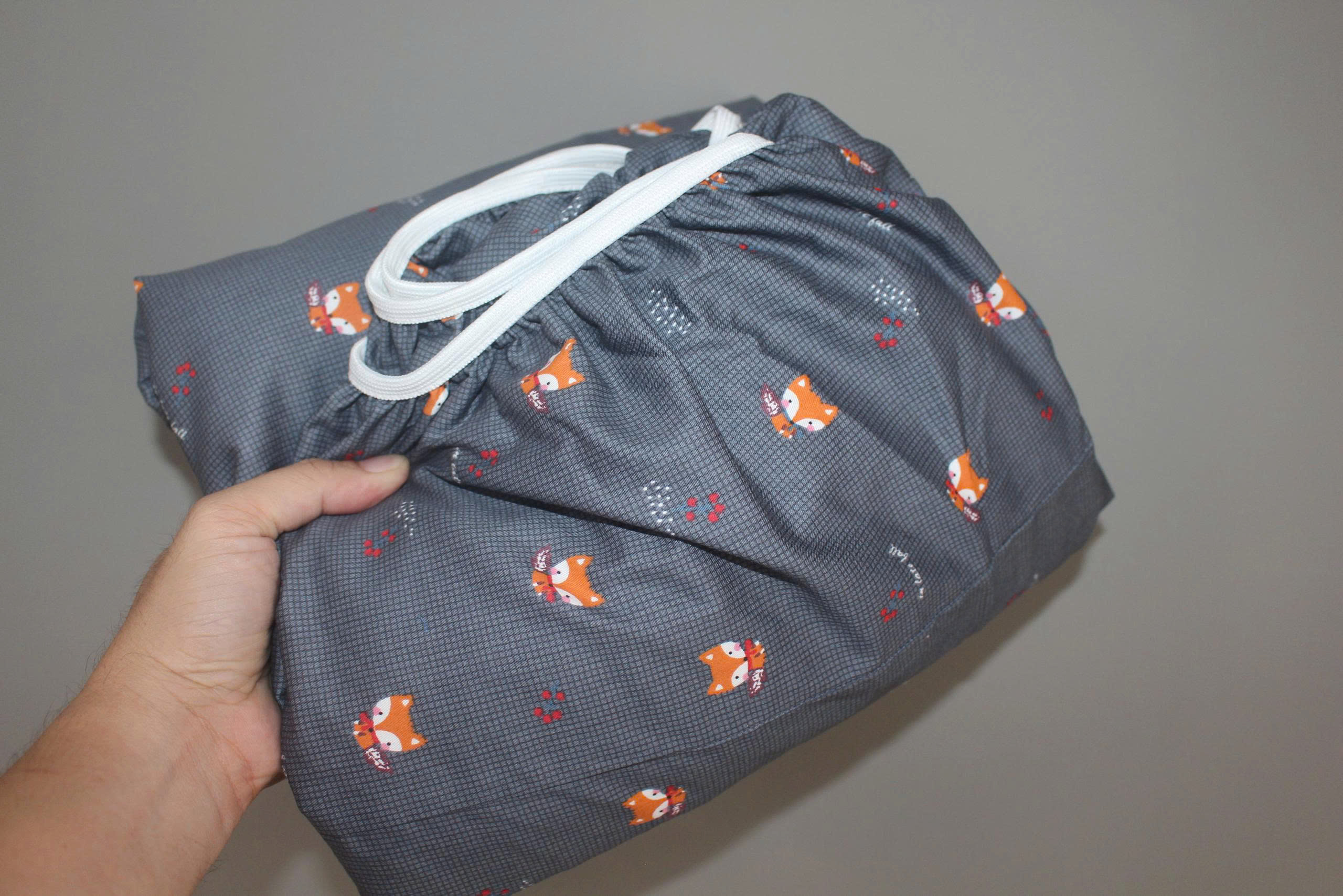 Bộ drap gối KHA LY - 100% cotton thiên nhiên Cáo Xám