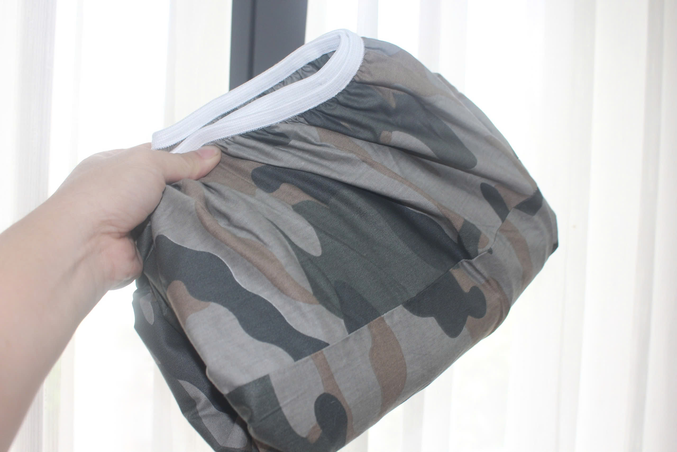 Bộ drap gối KHA LY - 100% cotton thiên nhiên Rằn ri rêu
