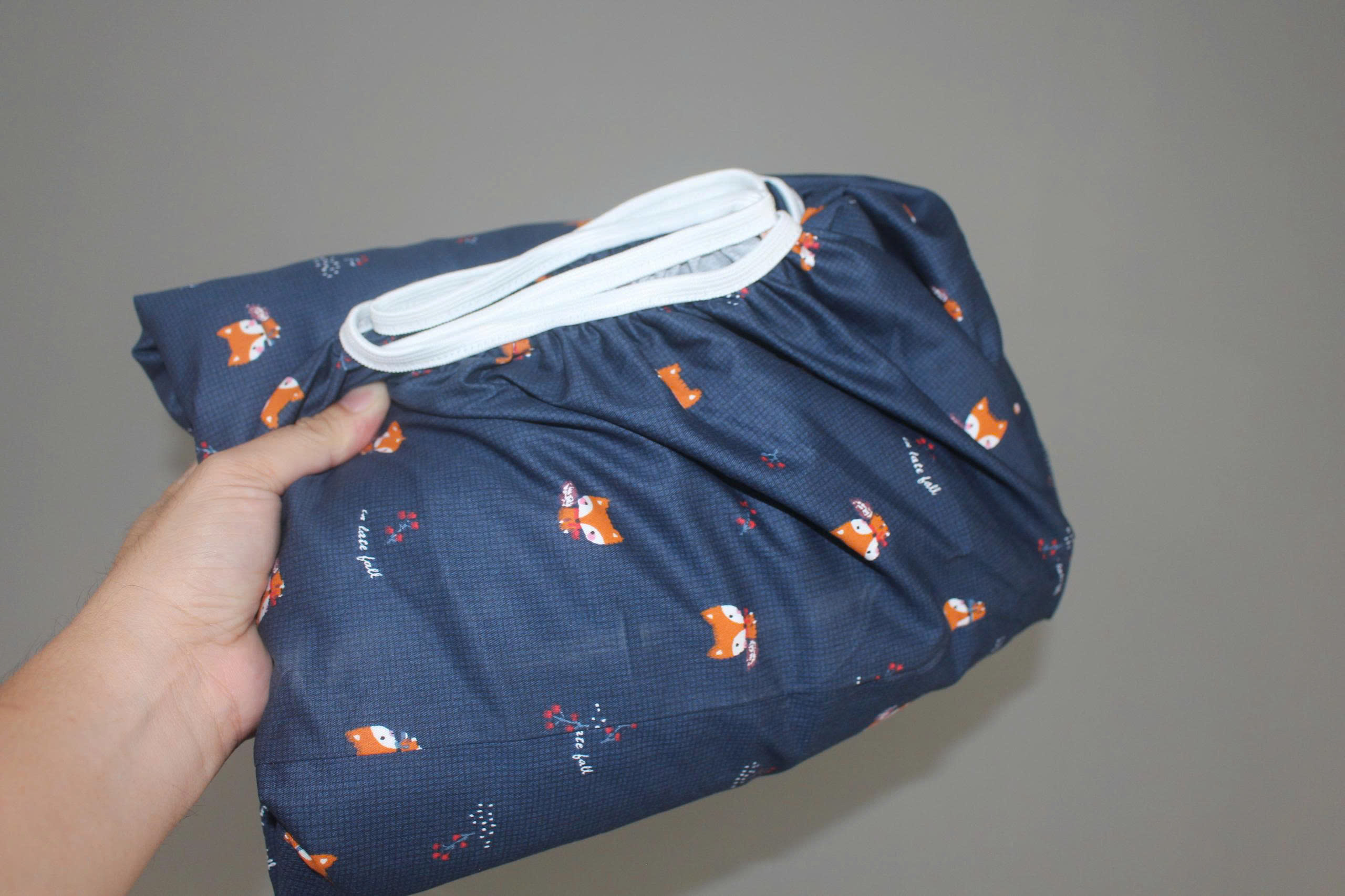 Bộ drap gối KHA LY - 100% cotton thiên nhiên Cáo Xanh